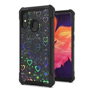 Luxury Sweet Heart Glitter Shell Paper Decorative Mobile Phone Case for Samsung A10E A20E