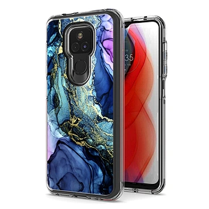 2021 new product custom IMD PC tpu marle phone case back cover for Motorola G play 2021