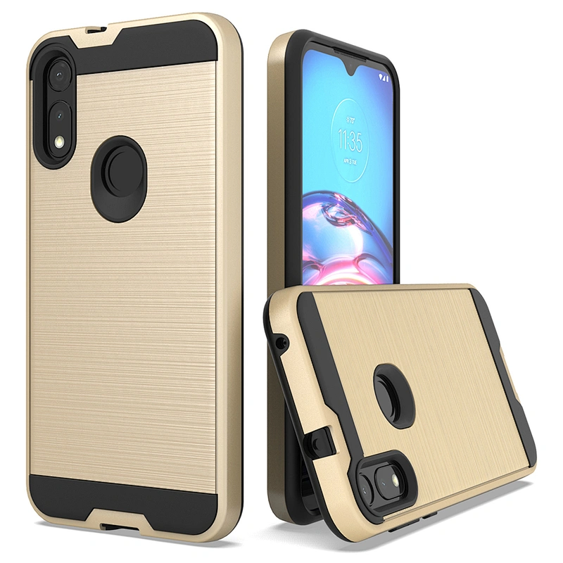 Customised durable tpu pc 2 in 1 mobile phone cover cases for Motorola E7 E 2020
