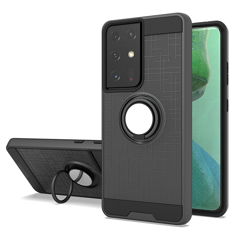2021 Shockproof Cell Phone Case with 360 Ring Holder for Samsung S21 S30 Plus Ultra