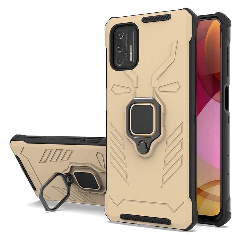 Anti shock holder back cover phone cases with metal ring stand for Mototola G Play Power Stylus 2021