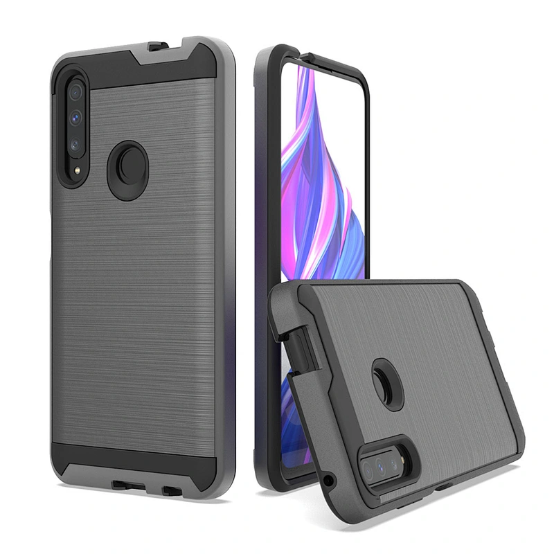 Customized printing brushed metal tpu pc mobile back covers phone case for Huawei P Smart Z