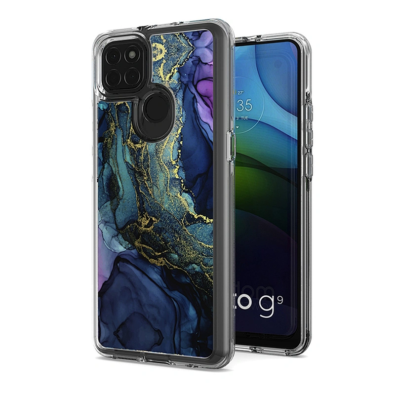 Mobile Back Covers Customized Printed Marble Design Cell Phone Case For Motorola G9 Power E7 Plus