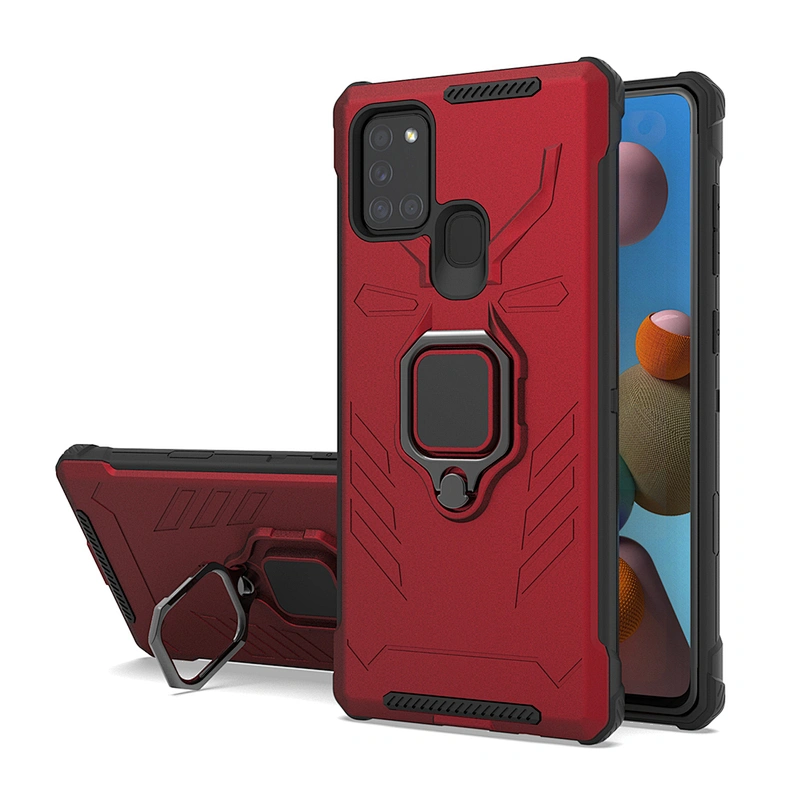 Amazon top selling shock proof cover mobile phone case with ring holder for Samsung A21S