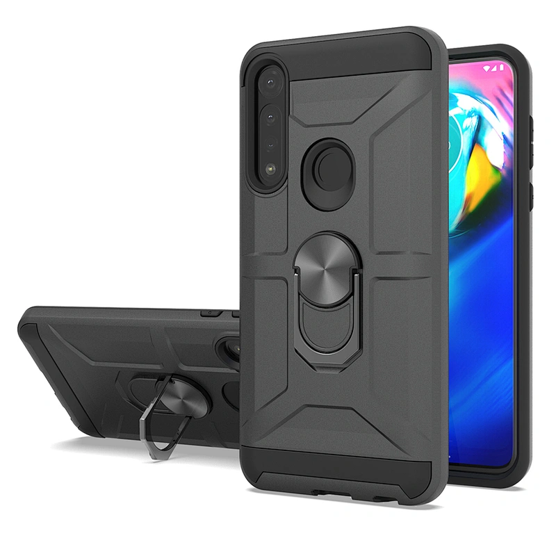 Hard PC soft TPU metal ring holder phone case for Motorola G power 2020 G stylus G8 power plus case