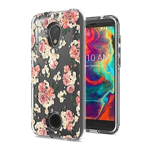 Hot selling custom flower printed transparent mobile phone cover case for Coolpad Legacy S