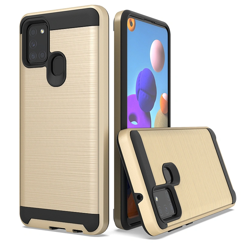 GuangZhou Factory TPU Brushed metal mobile phone case For Samsung A31 A71 A21S Note 20 Plus