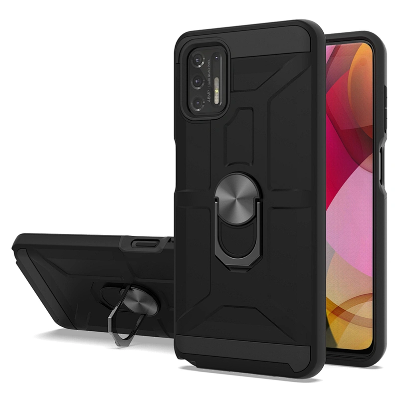Hot models phone cases back cover with metal ring holder for Mototola G Play Power Stylus 2021
