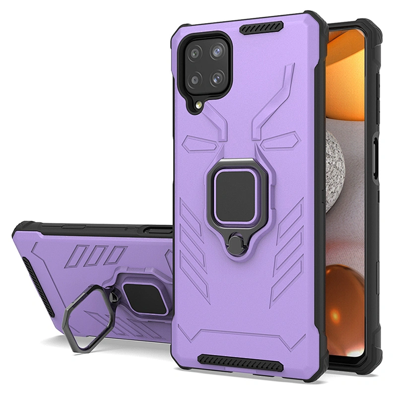 Anti-shock back cover wholesale men design kickstand phone case for Samsung A02S A12 A32 A52 A72