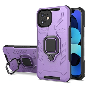 Wholesale Smartphone Covers Magnetic Finger Ring Kickstand Phone Cases For iPhone 11 Pro Max 12 Mini