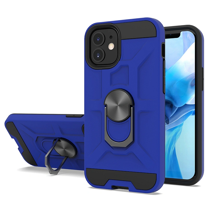 Matte Finish Back Covers Ring Holder Mobile Phone Case For iPhone X XS Max 11 Pro 12 Mini