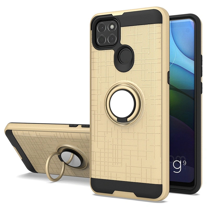 Fashion design 2 in 1 mobile phone back covers ring case for Motorola G Fast G8 G9 Power Lite 2020