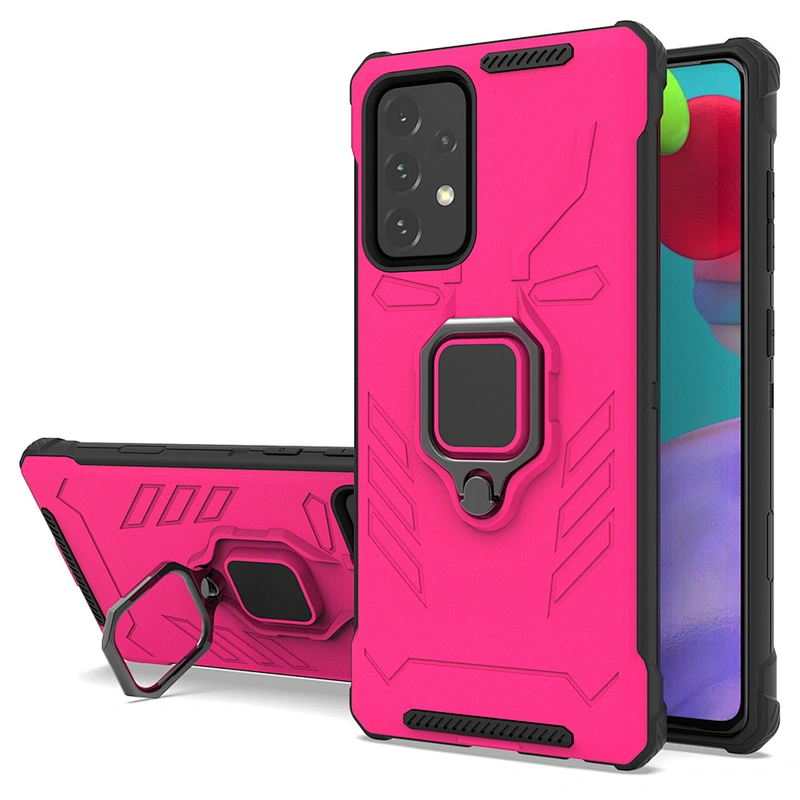 2021 unique hard soft mobile cover phone cases with upgraded ring for Samsung A12 A32 A72 A52