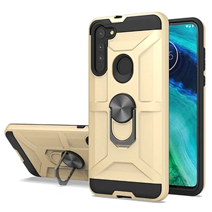 Cool design magnetic bumper metal ring holder stand phone case cover for Motorola G8 Power Lite G Fast