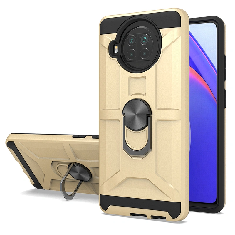 Hybrid double layer fundas PC TPU ring holder cell phone cover case for Xiaomi MI 10T Lite POCO X3 redmi 9C 9A