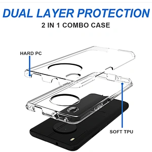 2021 clear phone case transparent tpu pc mobile cover for Huawei Nova 5T Y7A Y9S Y9A Y9 prime