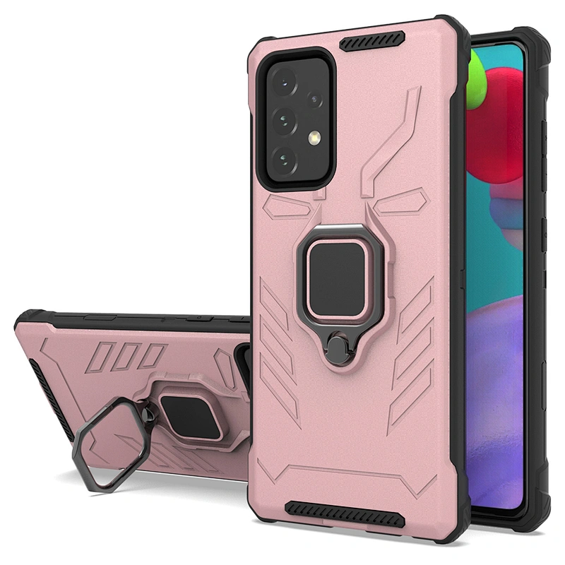 2021 unique hard soft mobile cover phone cases with upgraded ring for Samsung A12 A32 A72 A52