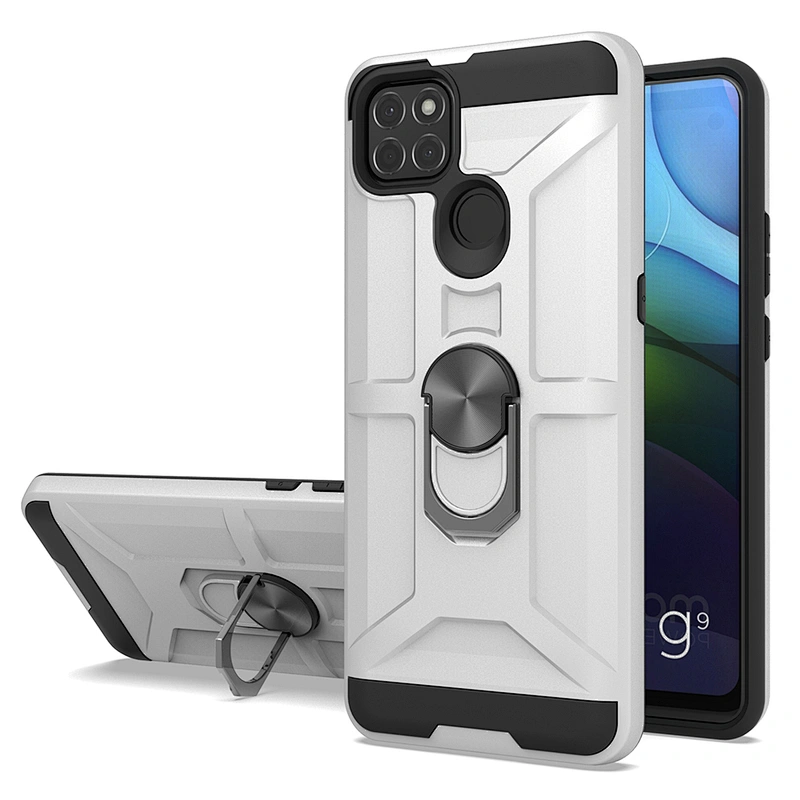2021 high quality protective cell phones cases with metal ring for Motorola G9 Plus Play Power 2021