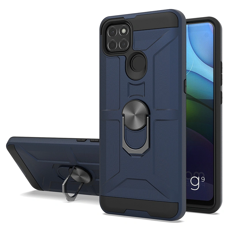 2021 high quality protective cell phones cases with metal ring for Motorola G9 Plus Play Power 2021