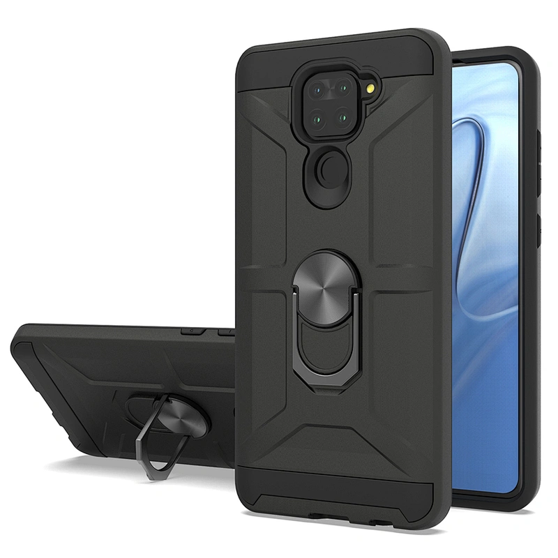 2021 New fashionale pc tpu hybrid ring kickstand phone case for Xiaomi redmi 9 9A note 9s 9 pro 9C