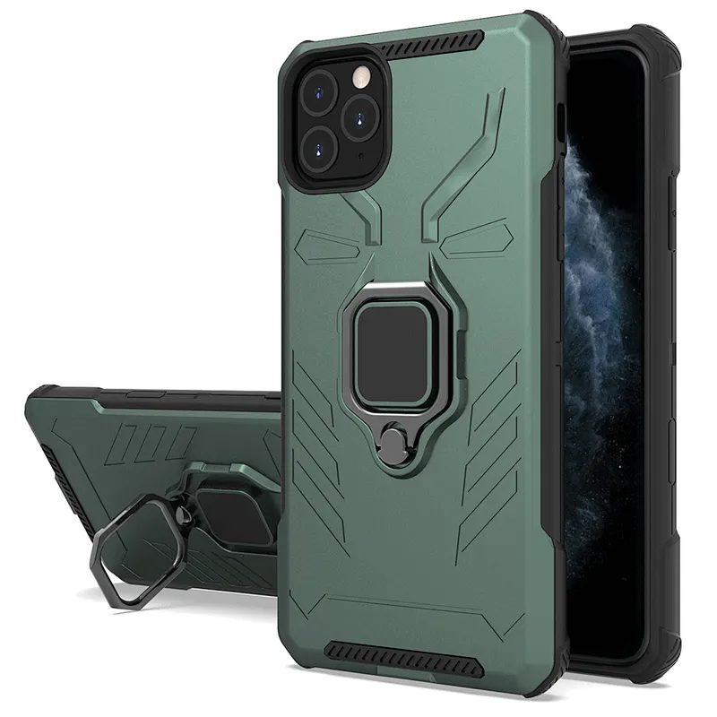 Universal models 360 metal ring slim back cover phone case for Samsung A10 A20 A30 A50 A30S A50S