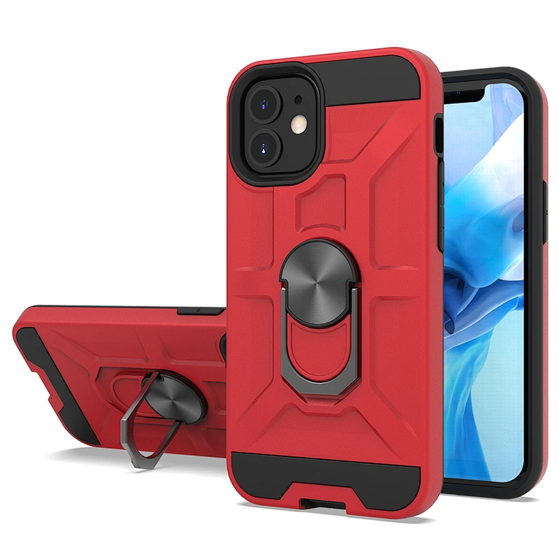 Matte Finish Back Covers Ring Holder Mobile Phone Case For iPhone X XS Max 11 Pro 12 Mini