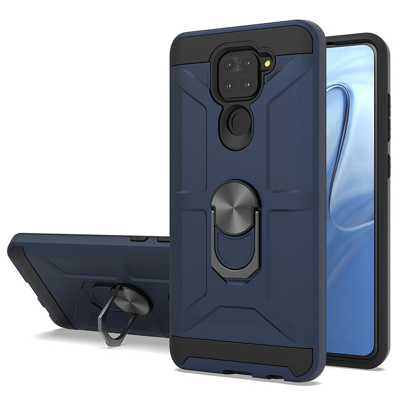 2021 New fashionale pc tpu hybrid ring kickstand phone case for Xiaomi redmi 9 9A note 9s 9 pro 9C