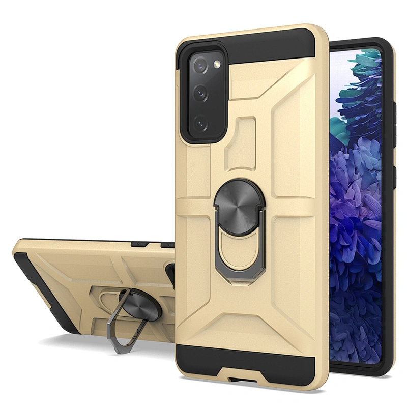 hot selling protective hybrid ring kickstand phone case for Samsung S20 FE S21 Plus Ultra A02S
