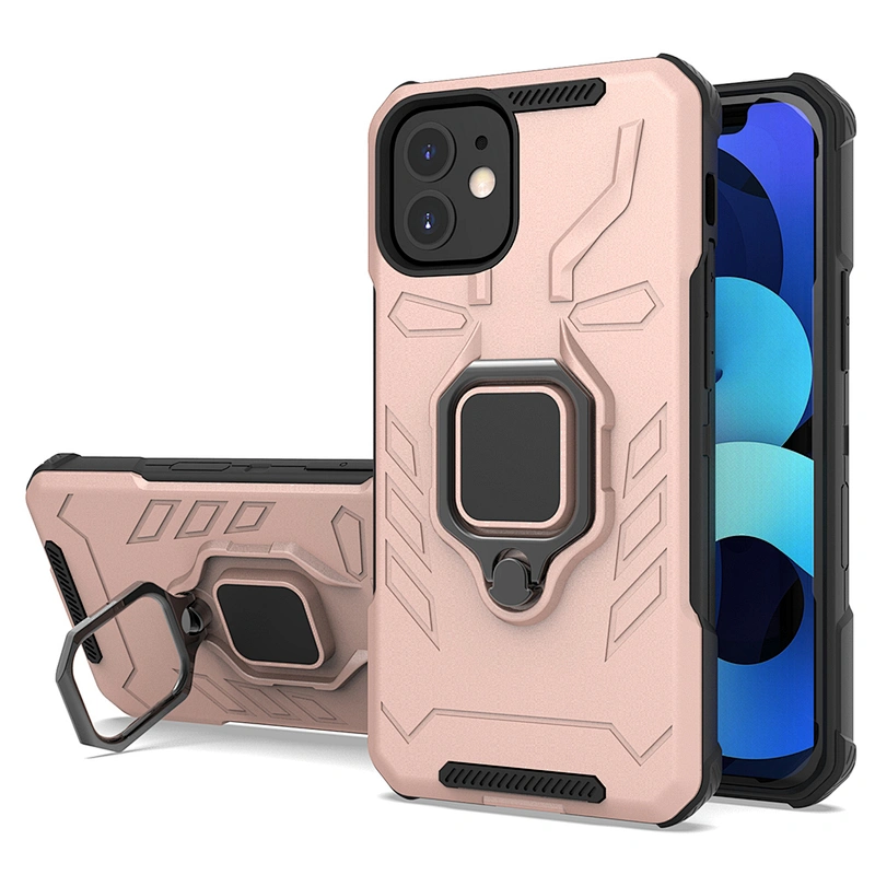 Wholesale Smartphone Covers Magnetic Finger Ring Kickstand Phone Cases For iPhone 11 Pro Max 12 Mini