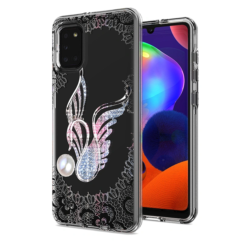 OEM Custom fashionable printed clear cell phone case back cover for Samsung M51 M31 S21 A02S