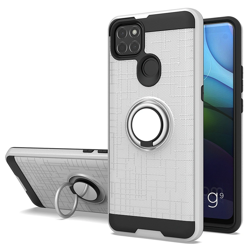 Fashion design 2 in 1 mobile phone back covers ring case for Motorola G Fast G8 G9 Power Lite 2020
