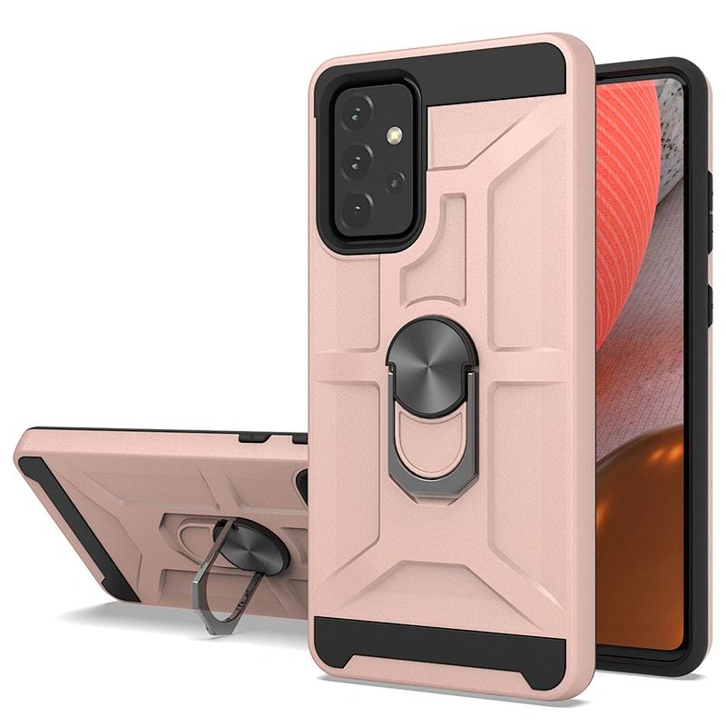 PC TPU Protection Mobile Accessories Ring Kickstand Cell Phone Case for Samsung A12 A32 A52 A72 A02S