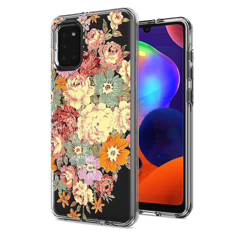 OEM Custom fashionable printed clear cell phone case back cover for Samsung M51 M31 S21 A02S
