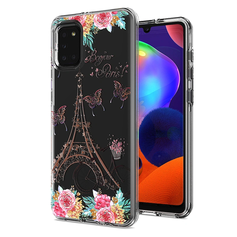 OEM Custom fashionable printed clear cell phone case back cover for Samsung M51 M31 S21 A02S