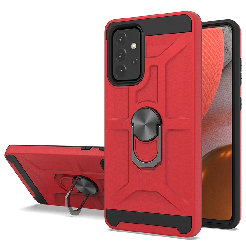 PC TPU Protection Mobile Accessories Ring Kickstand Cell Phone Case for Samsung A12 A32 A52 A72 A02S