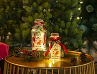 Glass sticker bottle with string light