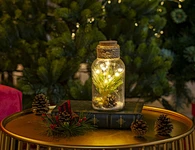 Glass silk printing bottle with string light