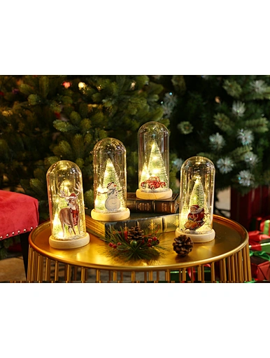 LED glass cover with xmas scene