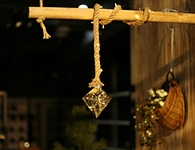 Led hanging glass decoration