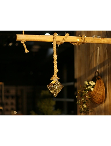 Led hanging glass decoration