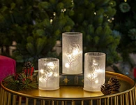 Silk  printing frosted glass cup with string light