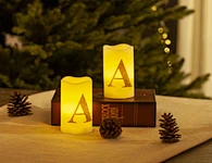 LED wax candle light with decal