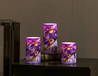 LED wax candle light with decal