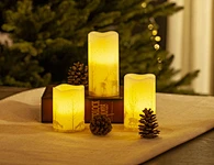 LED wax candle light with decal