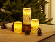 LED wax candle light with decal