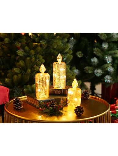 LED Glass candle