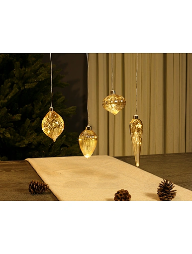 Led hanging glass decoration