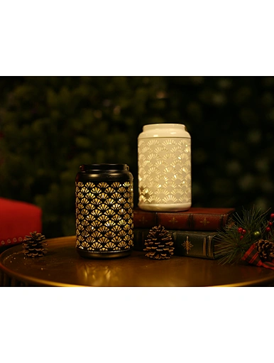 LED solar metal lantern
