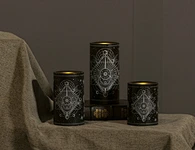 LED wax candle light with decal