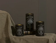 LED wax candle light with decal